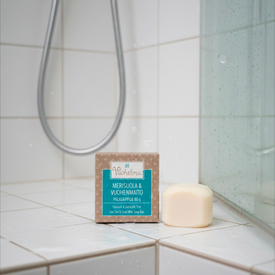 Vuohelma Palasaippua: Merisuola & Vuohenmaito