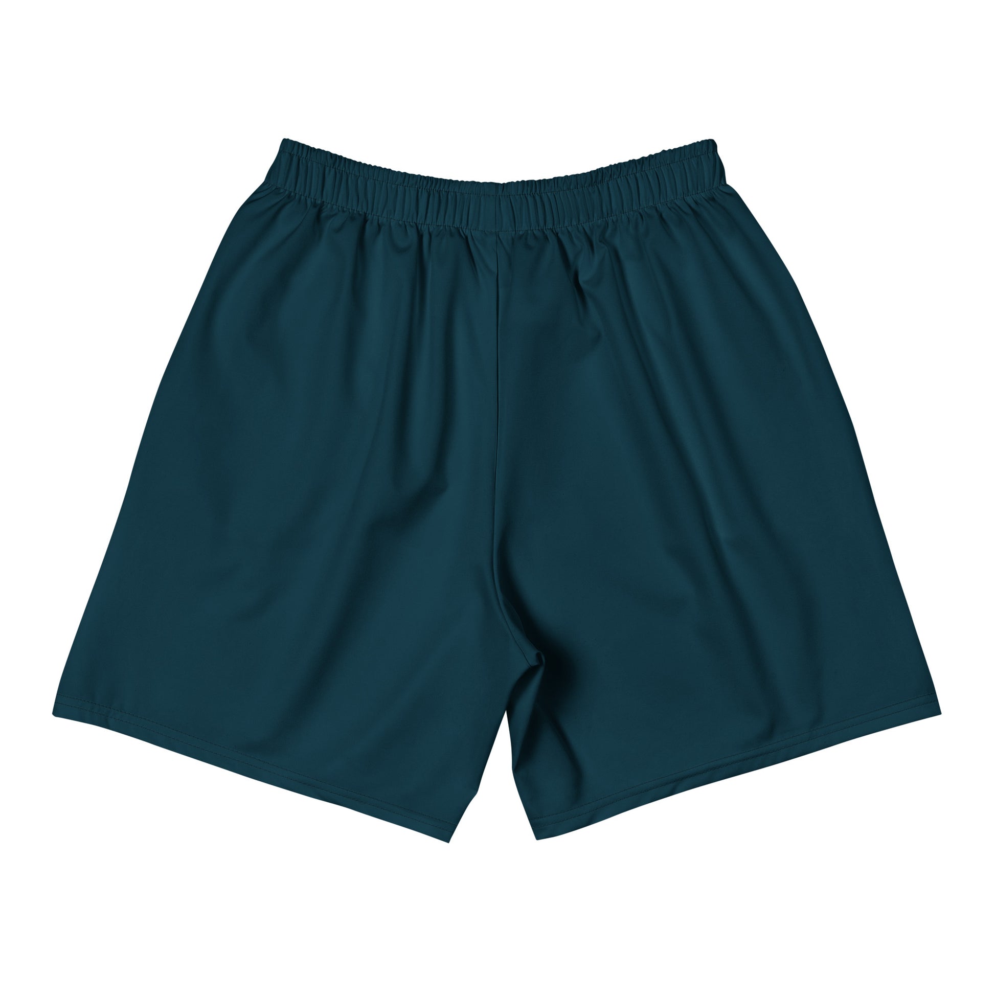 Minimalist Nordic design eco-friendly activewear shorts in deep ocean blue