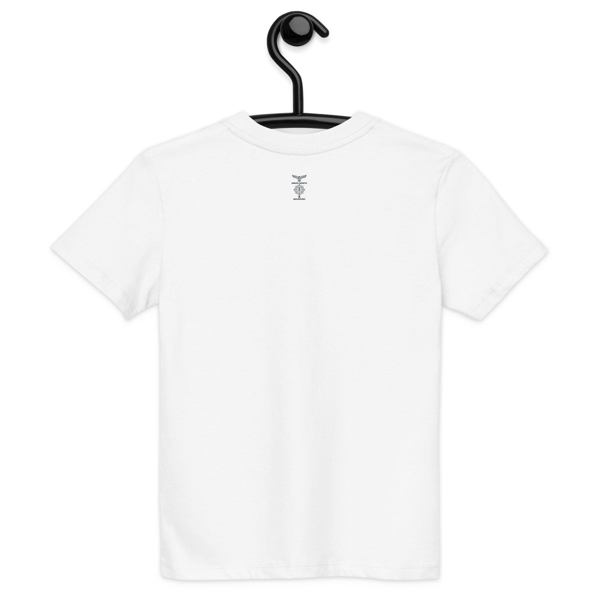 back view of the eco-friendly kids' organic cotton t-shirt showcasing the sleeping fox wildlife photography