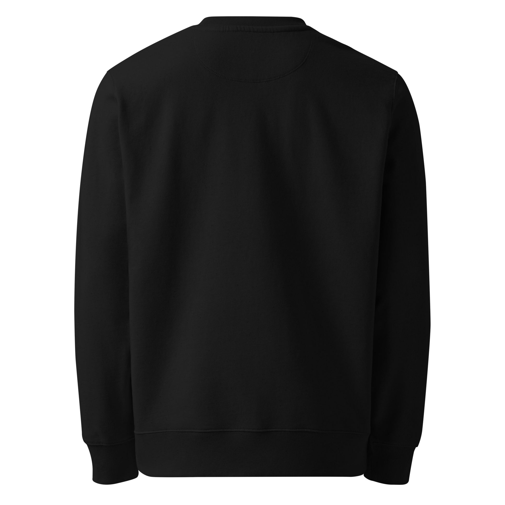 Back view of the black Novapuro Starlit Bear organic cotton sweatshirt.