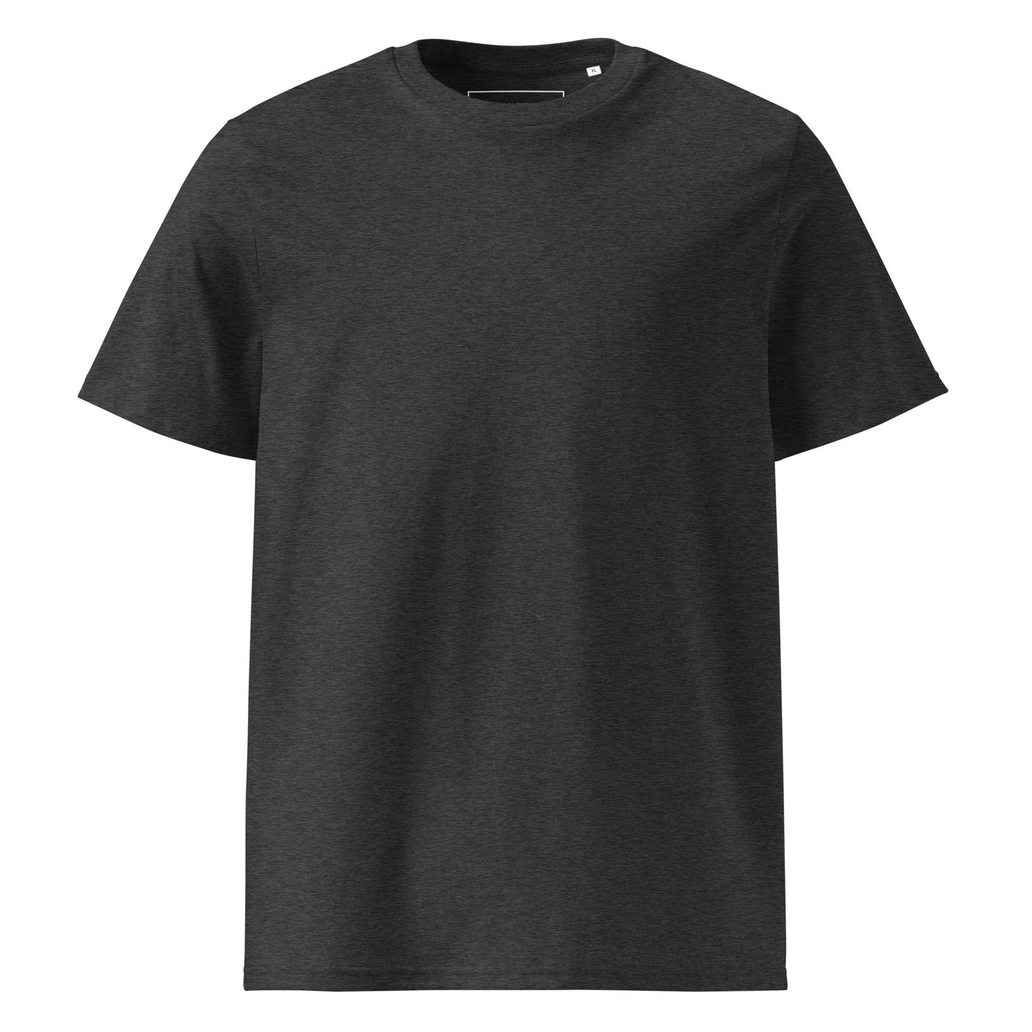 Front view of the minimalist black organic cotton t-shirt from the Niko Laurila x Novapuro collaboration